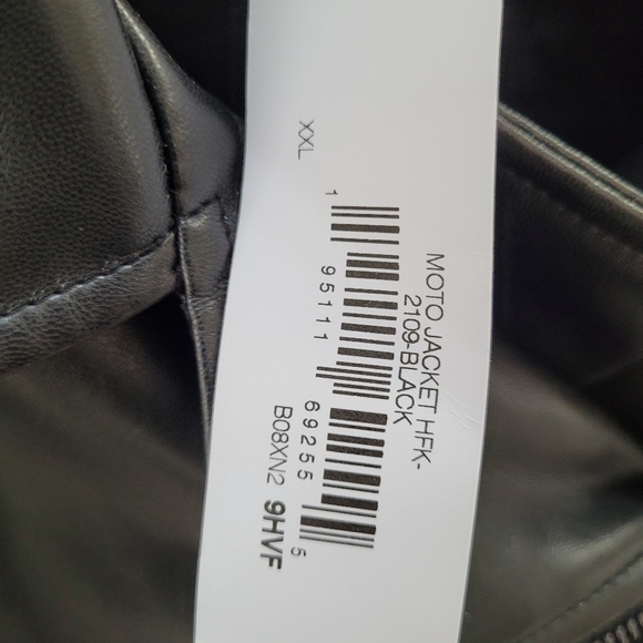 The Drop Junior Faux Leather Moto Jacket Size XXL - Picture 4 of 5